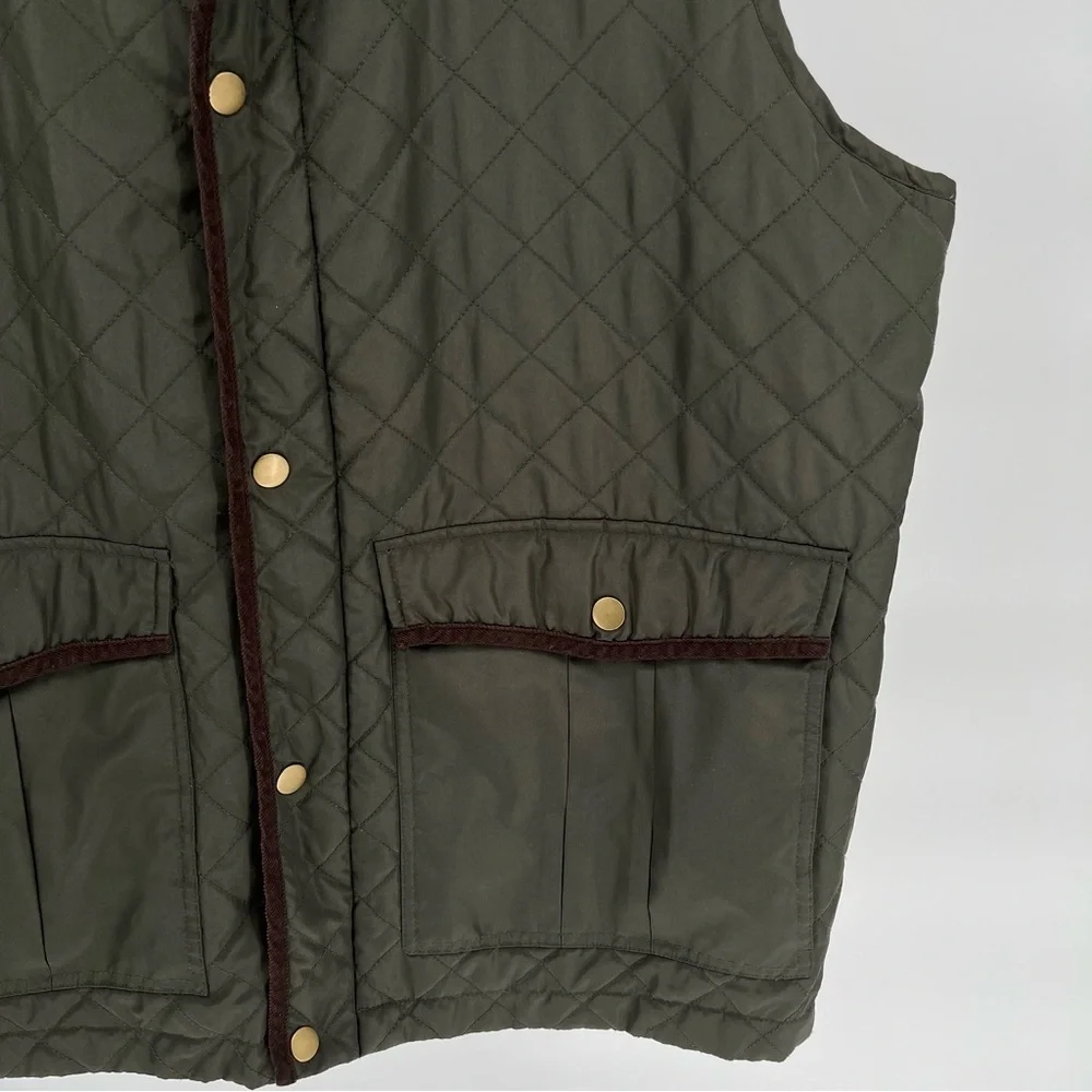 Boulder Creek Men’s Quilted Vest Size XLT Lightweight Outerweight Hiking Green
